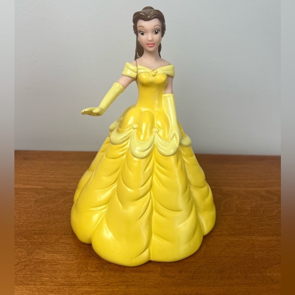 Vintage Disney Belle Beauty & The Beast Piggy Bank Vinyl Plastic Collectible - Picture 1 of 8
